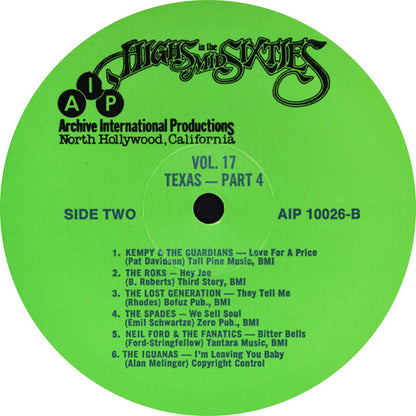 VARIOS LP Highs In The Mid Sixties Volume 17: Texas Part 4