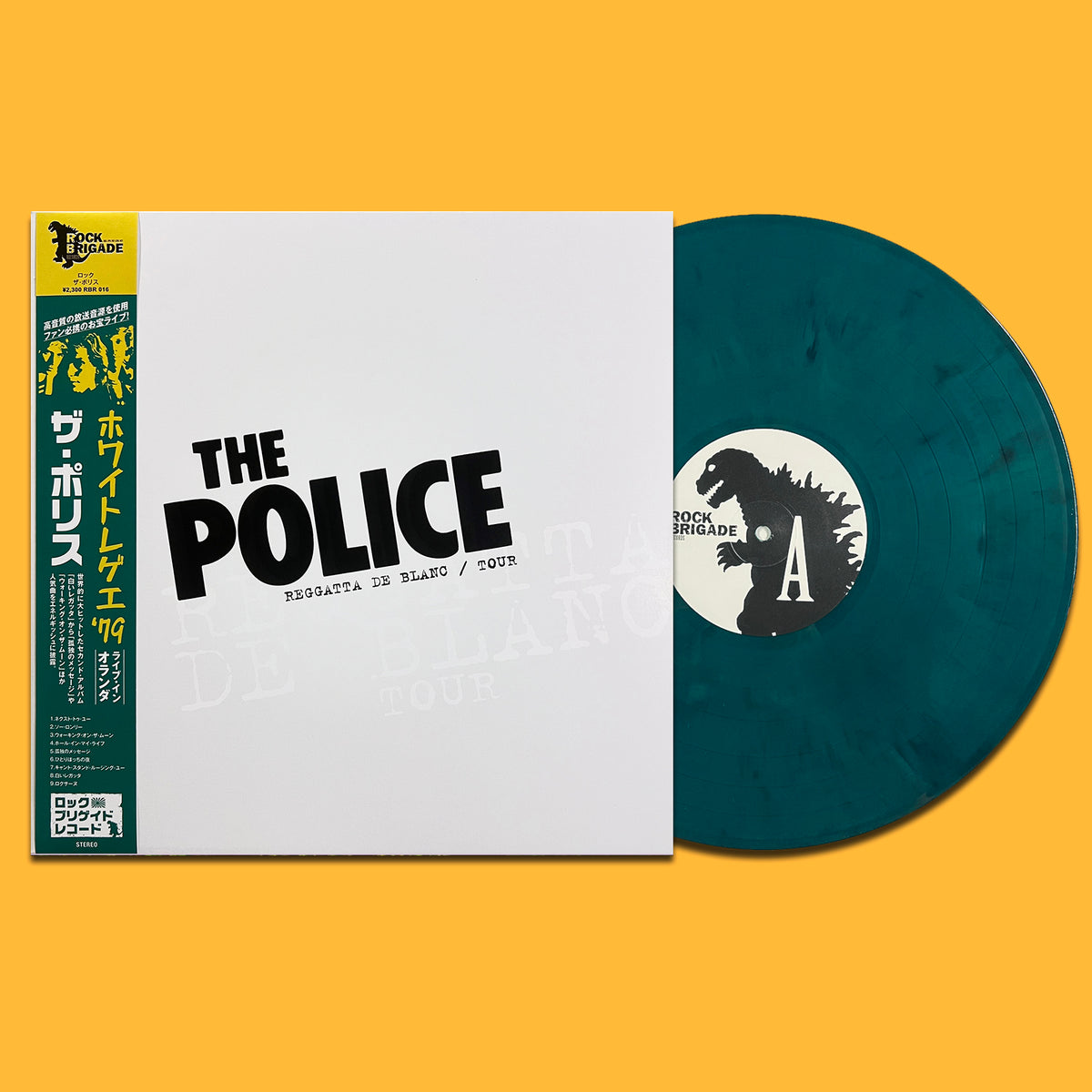 THE POLICE LP Reggatta De Blanc Tour (Dark Green Coloured Vinyl) with Poster