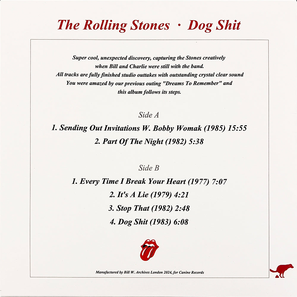 ROLLING STONES LP Dog Shit (White Coloured Vinyl)