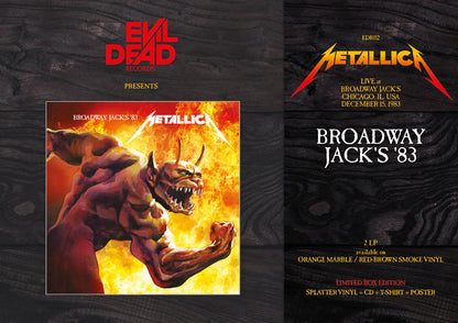 METALLICA 2xLP Broadway Jack's '83 (Orange Marble Coloured Vinyl)