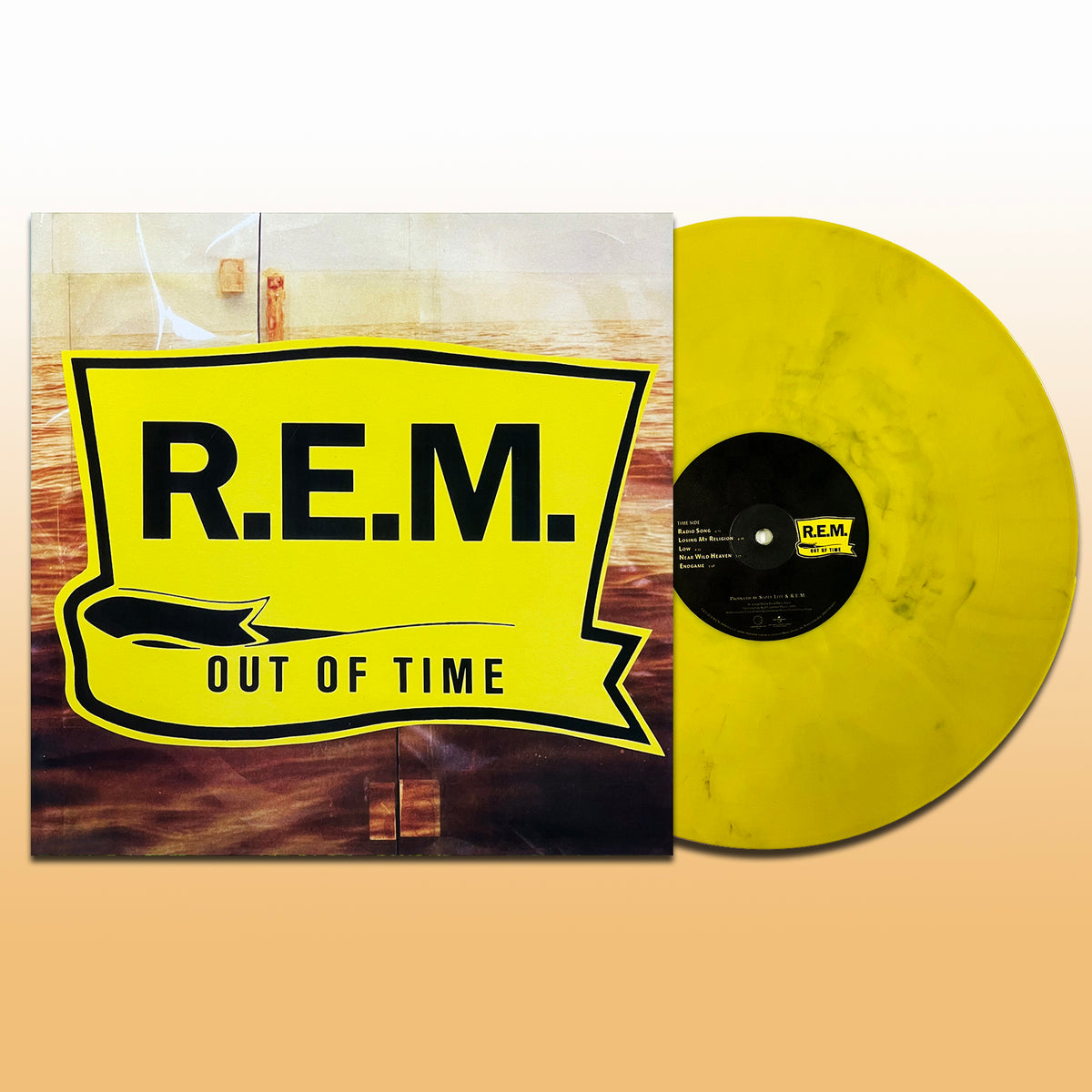 REM LP Out Of Time (Yellow Marbled Coloured Vinyl) with Insert