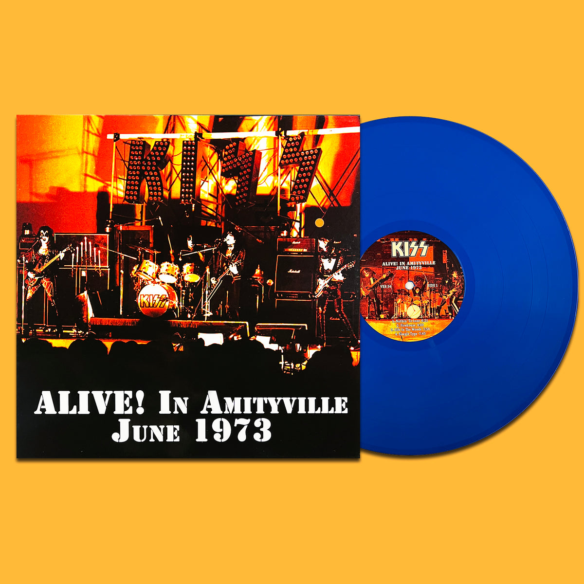 KISS LP Alive! In Amityville, June 1973 (Blue Coloured Vinyl)