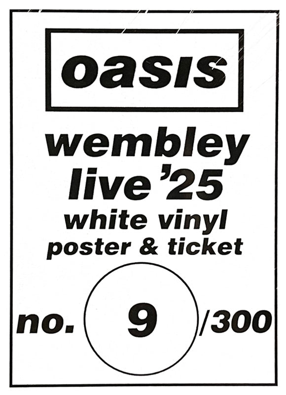 OASIS 3xLP BOX SET Wembley Live 25 (White Coloured Vinyls) 300 Numbered Copies