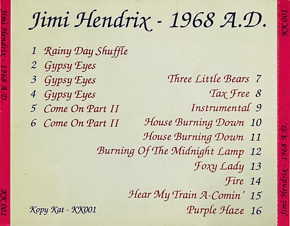 JIMI HENDRIX CD 1968 A.D.