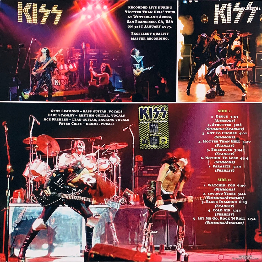 KISS LP Alive! In Winterland, January 1975 (Blue Coloured Vinyl)