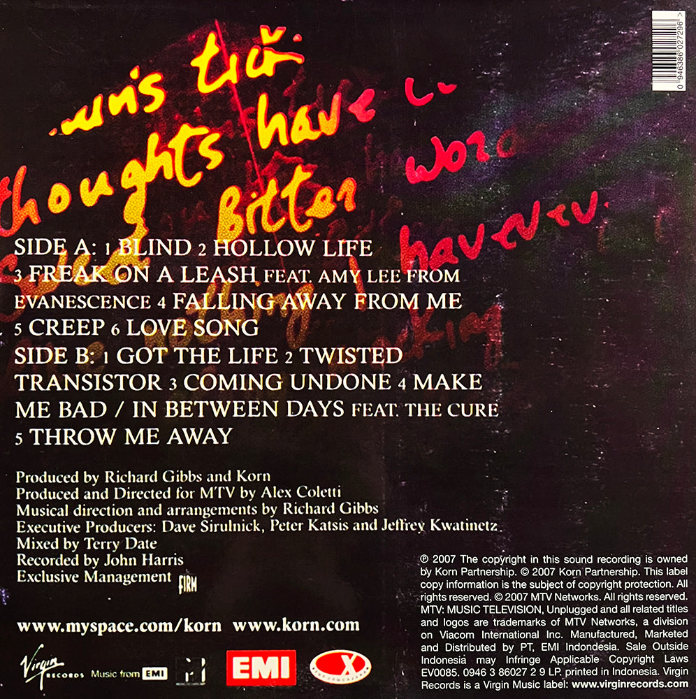 KORN LP MTV Unplugged (Purple Coloured 180 Gram Heavyweight Vinyl)