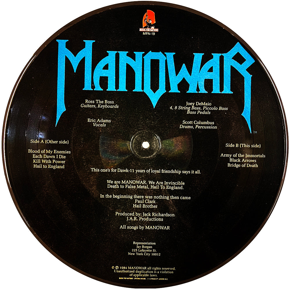 MANOWAR LP Hail To England (Picture Disc with Cover and Insert)
