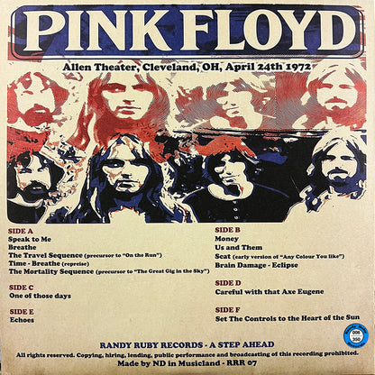 PINK FLOYD 3xLP Allen Theater, Cleveland 1972 (Celestial Blue Colour 350 Copies)