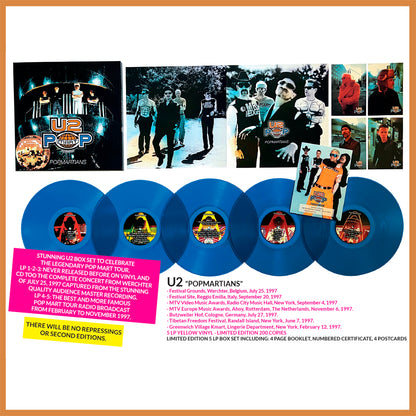 U2 BOX SET 5xLP Popmartians (Blue Coloured Numbered 200 Copies)