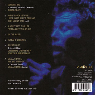 TOM WAITS CD Live From Austin