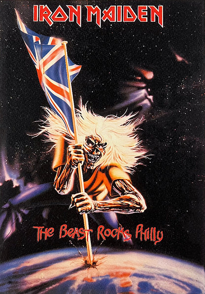 IRON MAIDEN LP The Beast Rocks Philly (Splatter Coloured Vinyl) with flyer