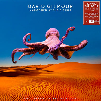 DAVID GILMOUR 3xLP Marooned At The Circus (Blue & Orange Splatter Colour Vinyls)