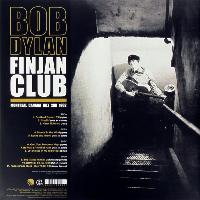 BOB DYLAN 2xLP Finjan Club Montreal Canada 1962