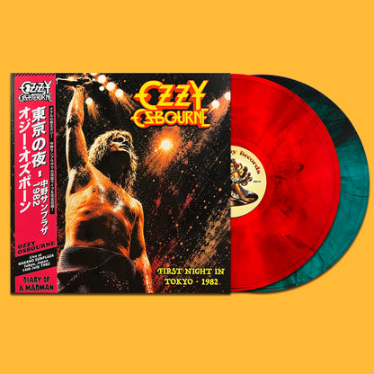 OZZY OSBOURNE 2xLP First Night in Tokyo 1982 (Red & Green Smoke) 85 Copies