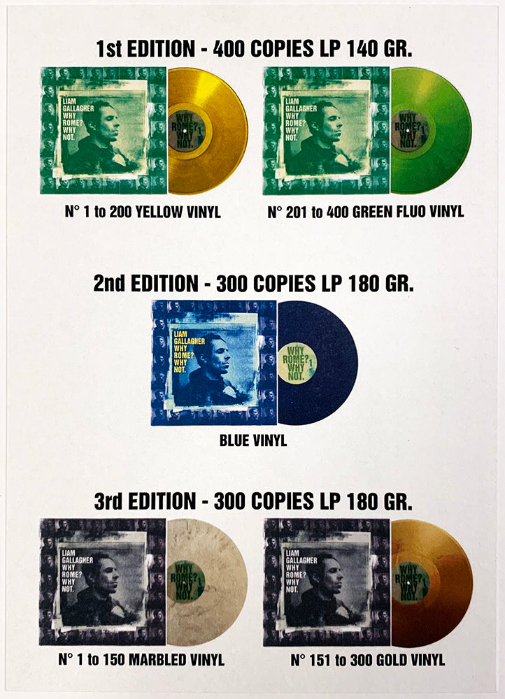 LIAM GALLAGHER LP WHY ROME? WHY NOT (Gold Coloured Numbered Vinyl)