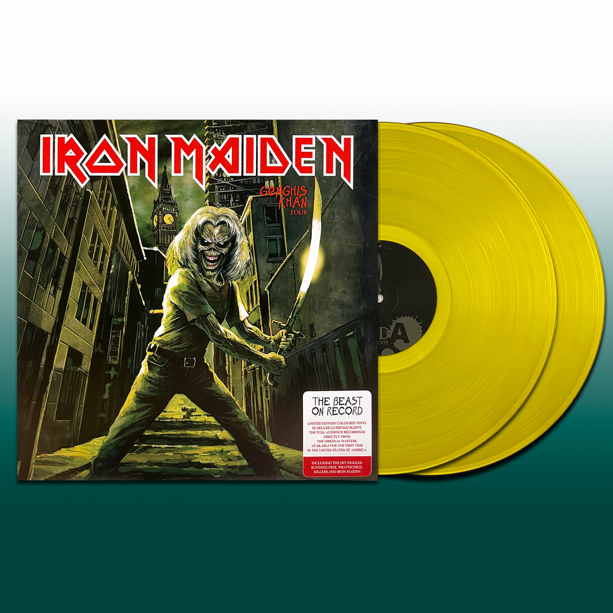 IRON MAIDEN 2xLP Genghis Khan Tour (Yellow Translucid Coloured Vinyls)
