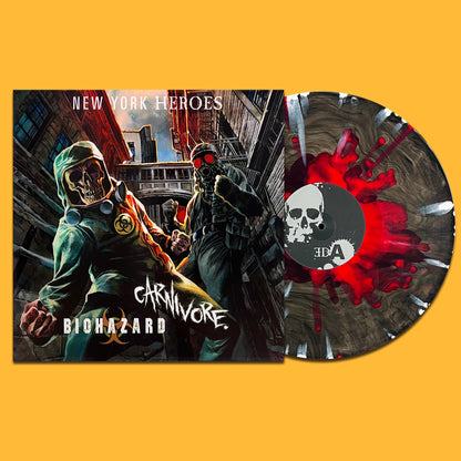 CARNIVORE / BIOHAZARD LP New York Heroes (Red And Smoke With White Splatter)