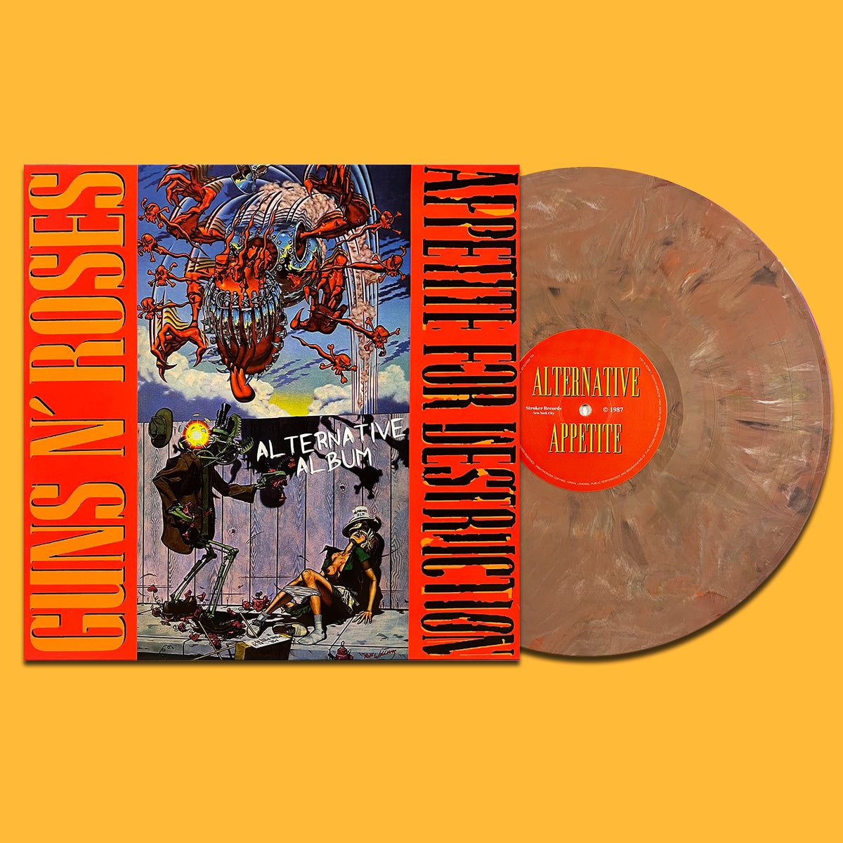 GUNS N' ROSES LP Appetite For Destruction Alternative Album (Brown Colour)