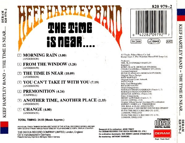 KEEF HARTLEY BAND CD The Time Is Near