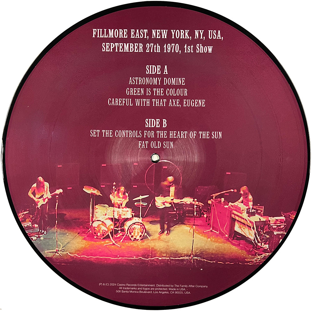 PINK FLOYD LP Fillmore East September 27, 1970 Picture Disc 400 Numbered Copies