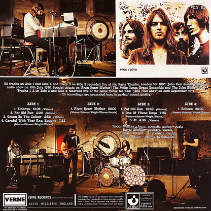 PINK FLOYD 2xLP BBC Live In Concert 1970-1971 (500 Copies)