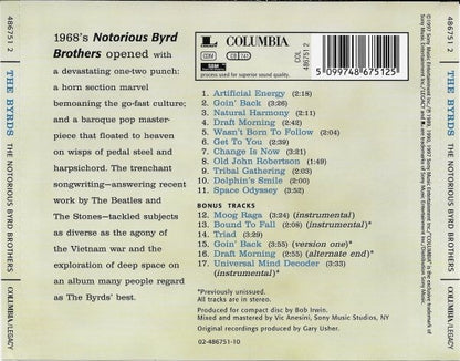 THE BYRDS CD The Notorious Byrd Brothers + Bonus Tracks