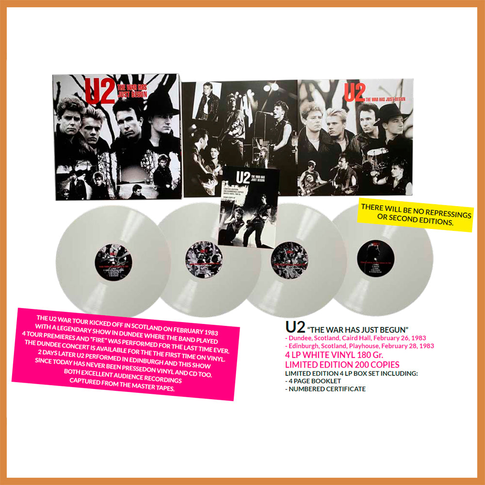 U2 BOX SET 4xLP The War Has Just Begun (White Coloured Numbered 200 Copies)