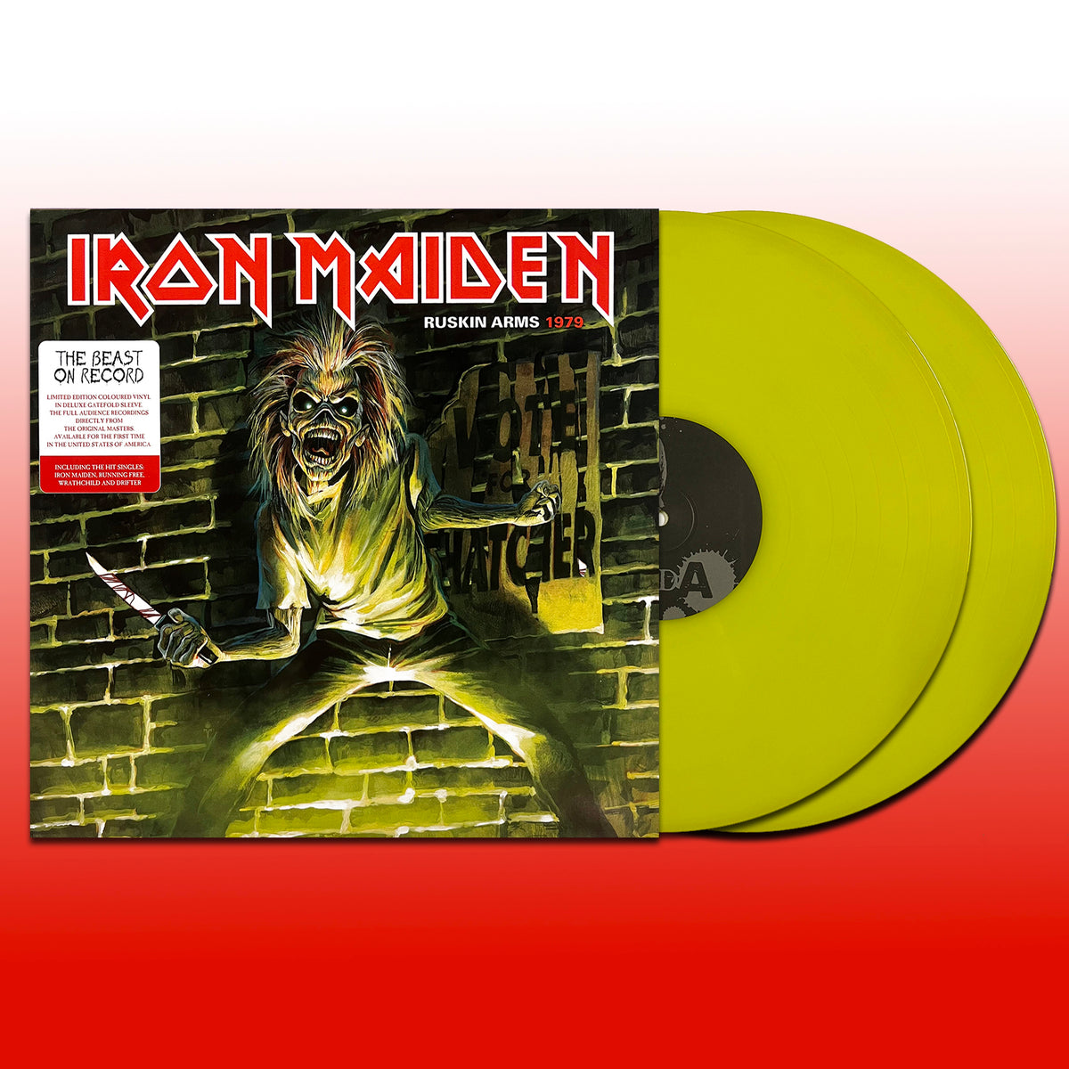 IRON MAIDEN 2xLP Ruskin Arms 1979 (Lime Coloured Vinyls)