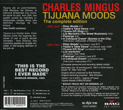 CHARLES MINGUS 2xCD Tijuana Moods (The Complete Edition)