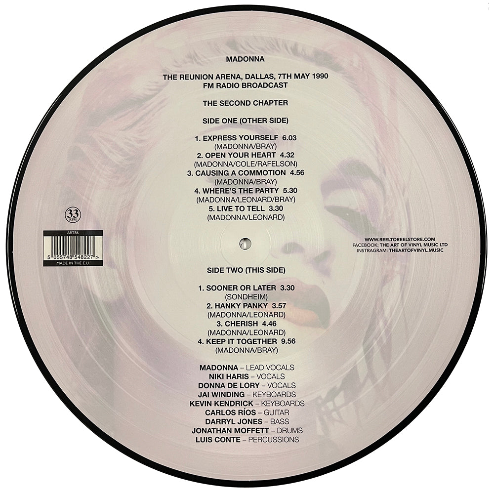 MADONNA LP The Reunión Arena, Dallas, 7Th May 1990 Second Chapter (Picture Disc)