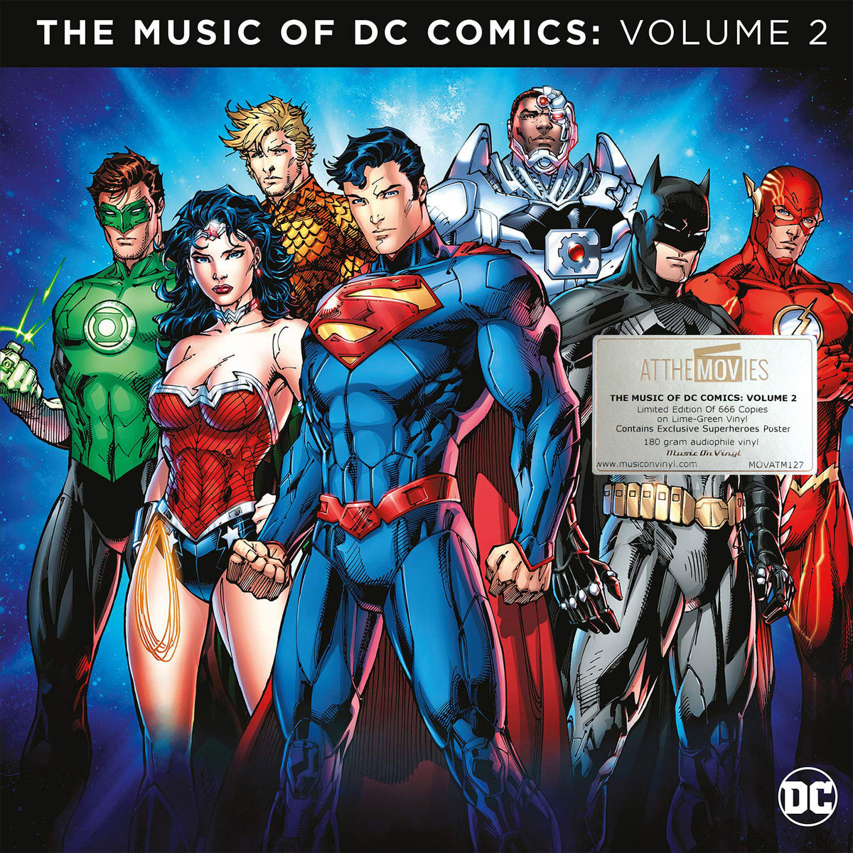 VARIOUS 2xLP The Music Of DC Comics: Volume 2 (Lime-Green Coloured Vinyl)