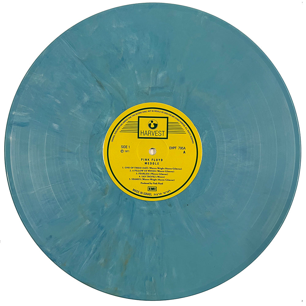PINK FLOYD LP Meddle (Blue Marble Coloured Vinyl) Rare Israel Edition