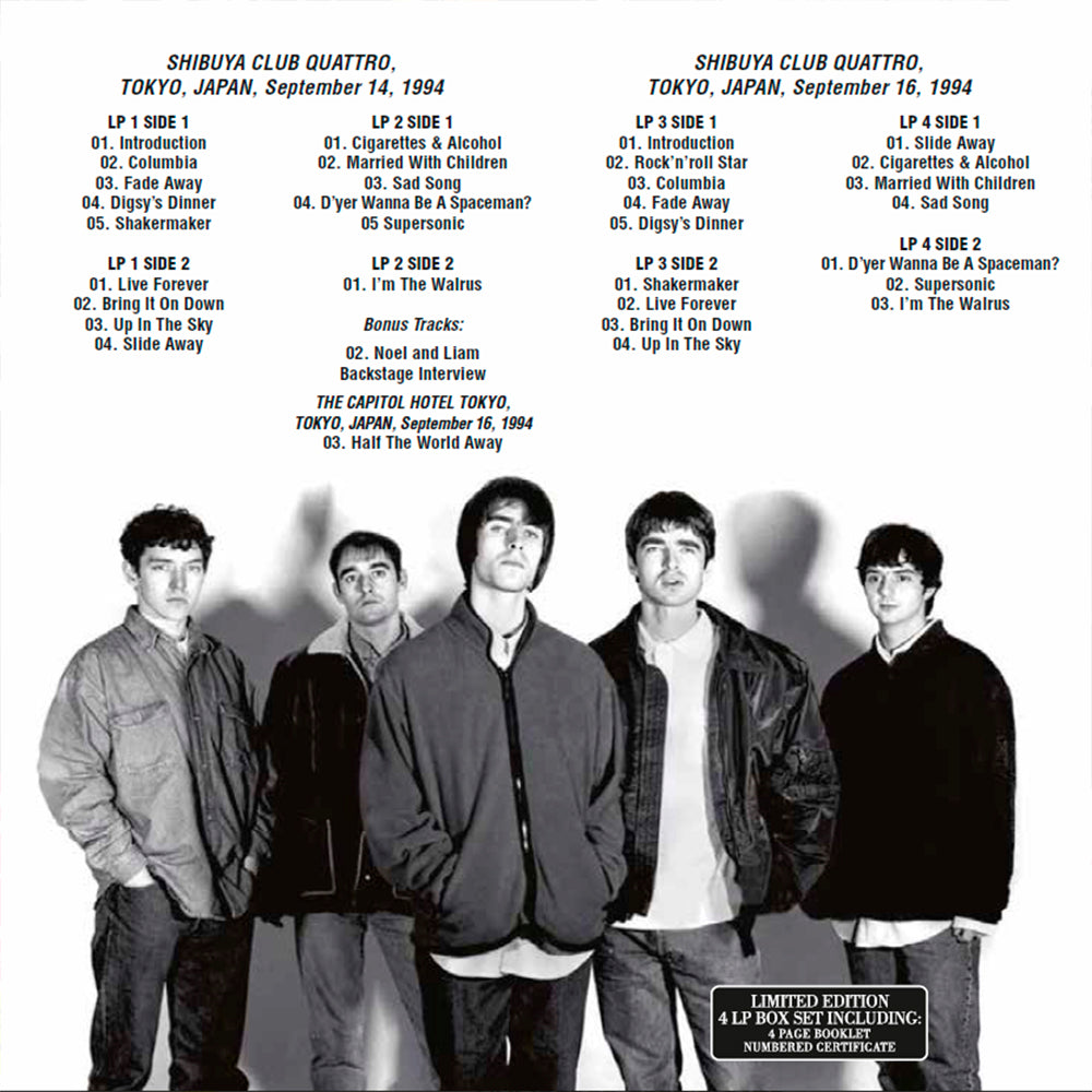 OASIS BOX SET 4xLP Japanese Madness (Smoked Coloured Vinyls) PROMO EDITION