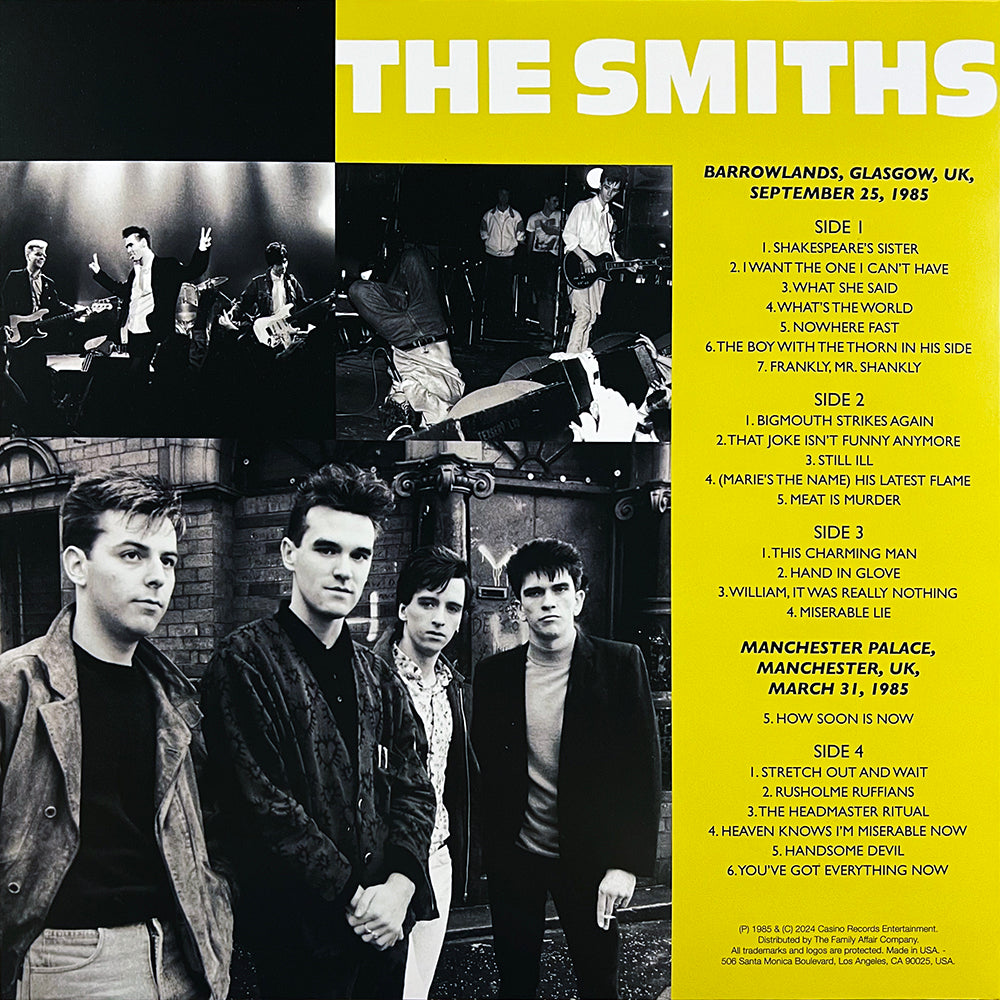 THE SMITHS 2xLP Scratch My Name On Your Arm (Crystal Colour Vinyl) PROMO EDITION