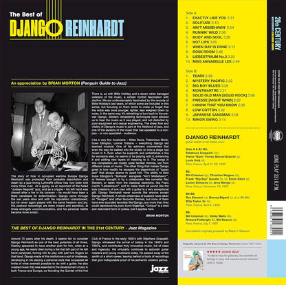 DJANGO REINHARDT LP The Best Of (Yellow Coloured 180 Gram Heavyweight Vinyl)