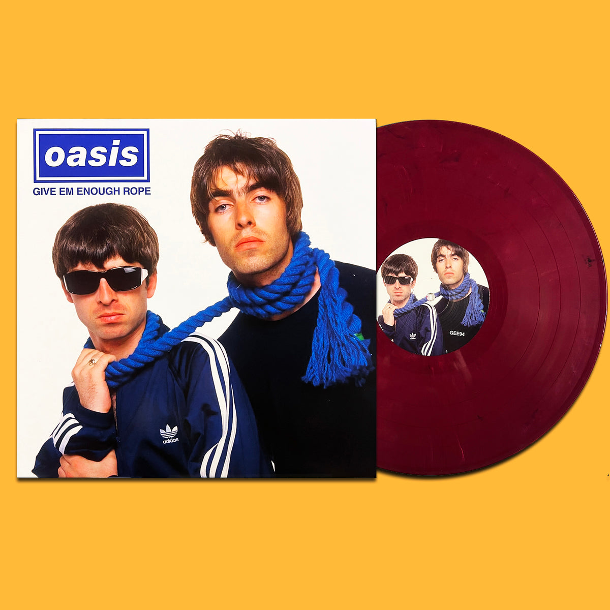 OASIS LP Give Em Enough Rope (Red Marbled Coloured Vinyl)