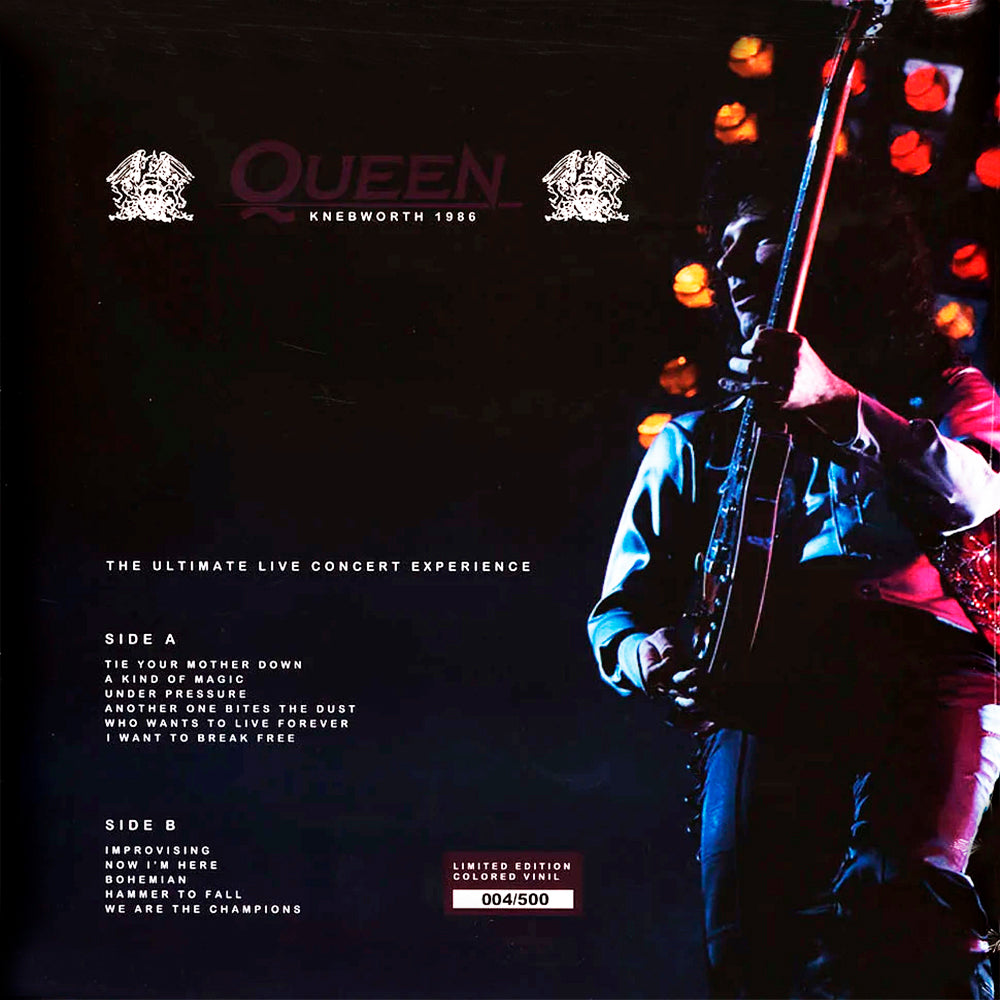 QUEEN LP Knebworth 1986 (Red Marbled Coloured Vinyl) 500 Numbered Copies