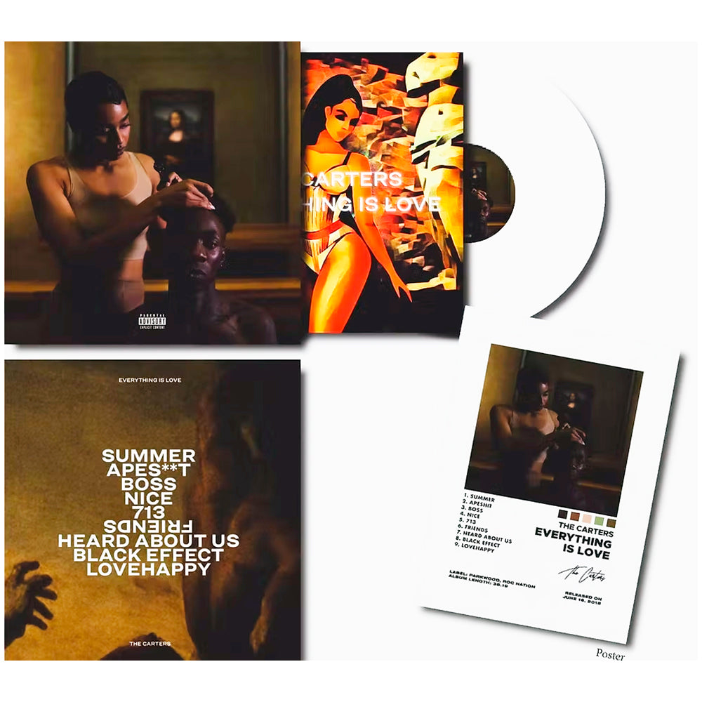 JAY-Z & BEYONCE (THE CARTERS) LP Everything is Love (White Colour) with Poster