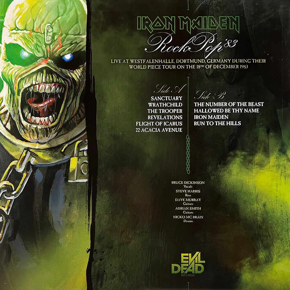 IRON MAIDEN LP Rock Pop '83 (Red Coloured Vinyl) Gatefold Cover