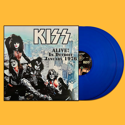 KISS 2xLP Alive! In Detroit, January 1976 (Blue Coloured Vinyls)