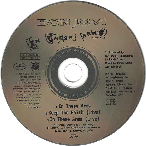 BON JOVI CD-Single In These Arms