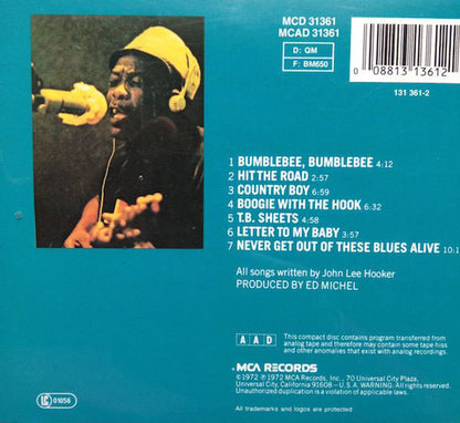 JOHN LEE HOOKER CD Never Get Out Of These Blues