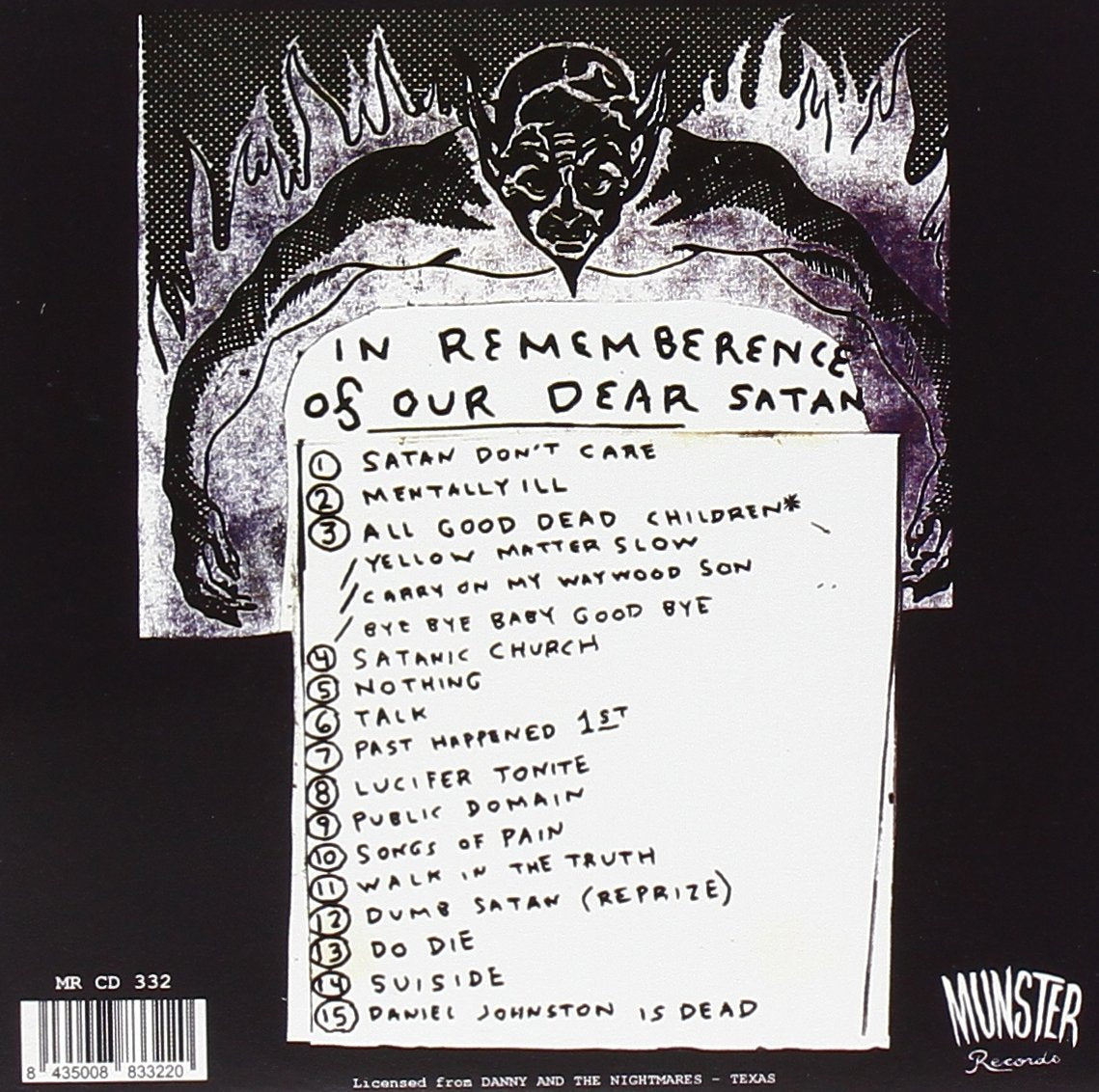 DANNY AND THE NIGHTMARES CD Death Of Satan (Daniel Johnston)