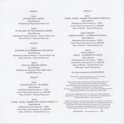DAVID BOWIE BOX SET 4x7 Spying Through A Keyhole (Demos And Unreleased Songs)