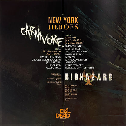 CARNIVORE / BIOHAZARD LP New York Heroes (Green Smoke Translucid Colour)