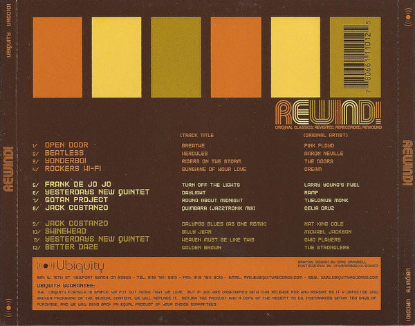 VARIOUS CD Rewind: Original Classics Re-Worked Remixed Re-Edited & Rewound