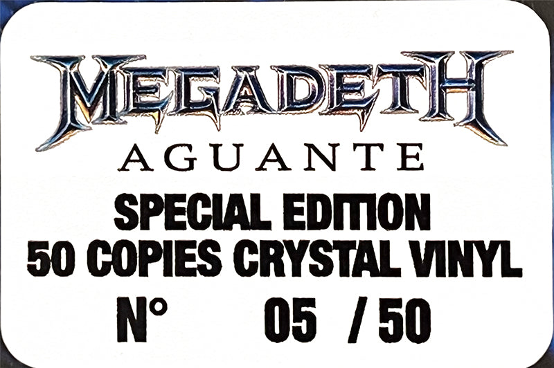 MEGADETH LP Aguante (Crystal Colour Vinyl 50 Numbered Copies) SPECIAL EDITION