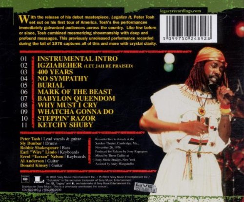 PETER TOSH CD Live & Dangerous Boston 1976