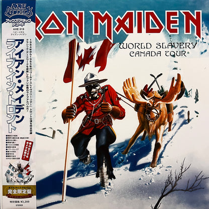 IRON MAIDEN 2xLP World Slavery Canada Tour (TEST PRESSING) with OBI