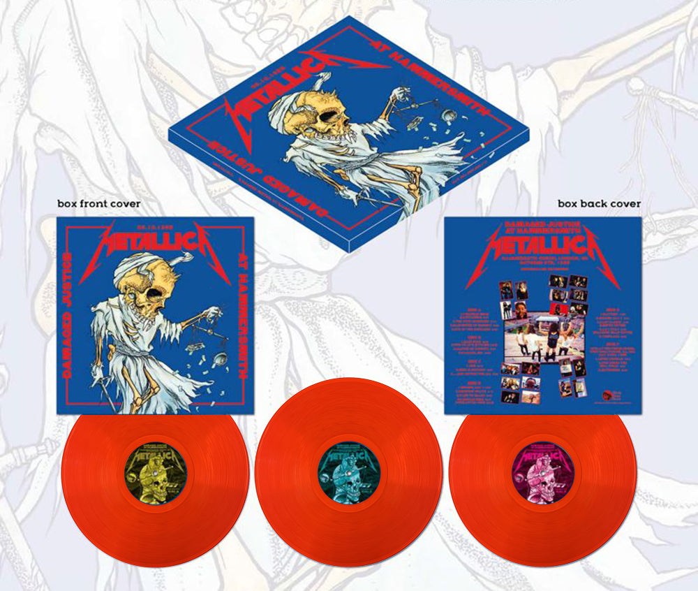 METALLICA 3xLP BOX SET Damaged Justice At Hammersmith (Red Colour 175 Copies)